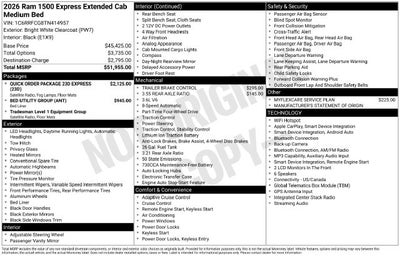 2026 RAM 1500 Express