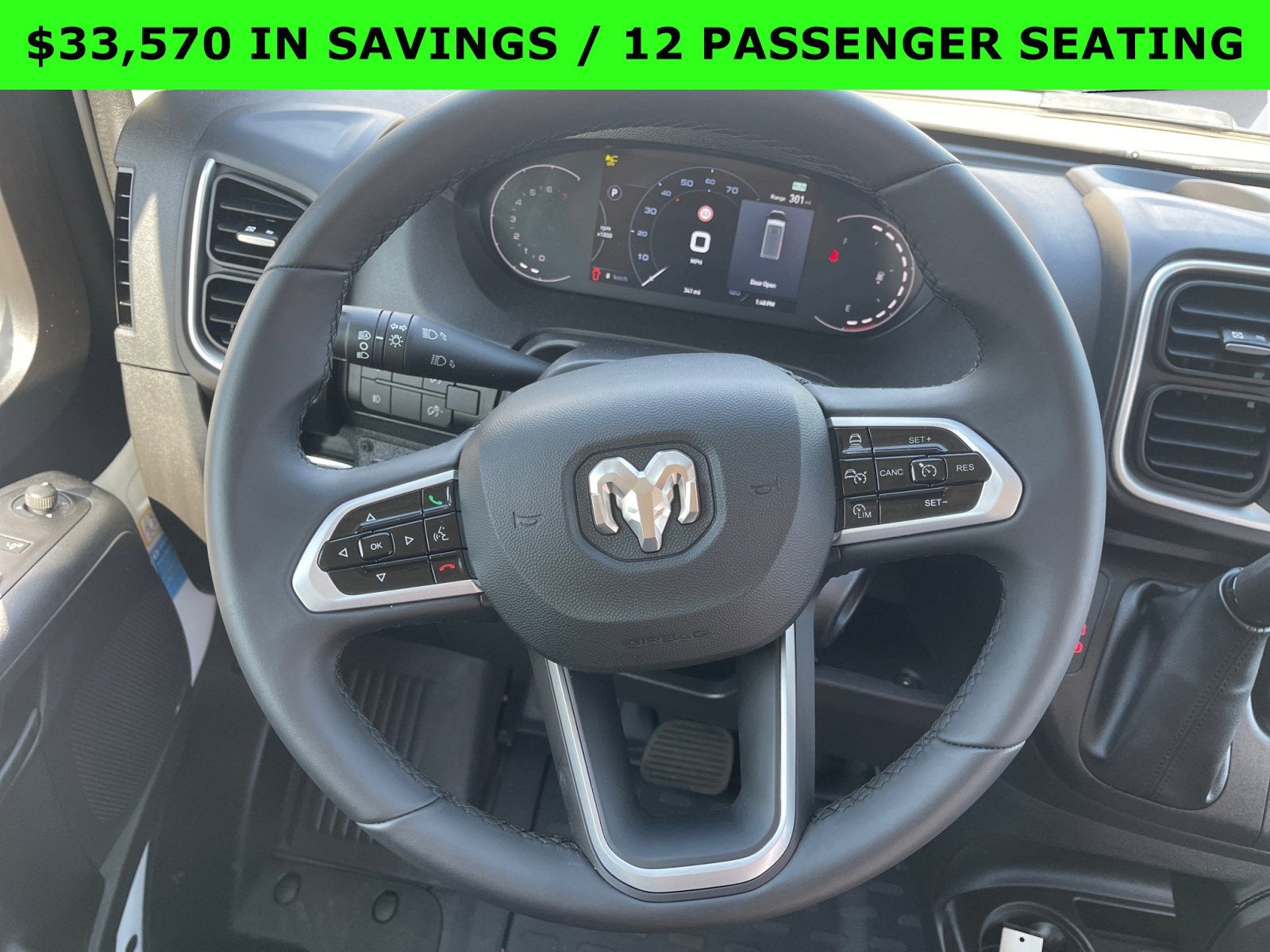 2024 RAM ProMaster Window Van High Roof 12 PASSENGER SEATING