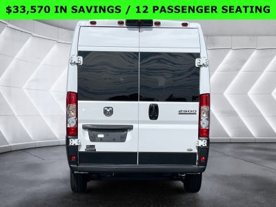2024 RAM ProMaster Window Van High Roof 12 PASSENGER SEATING