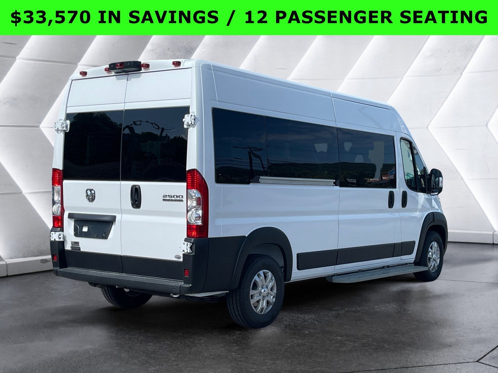 2024 RAM ProMaster Window Van High Roof 12 PASSENGER SEATING