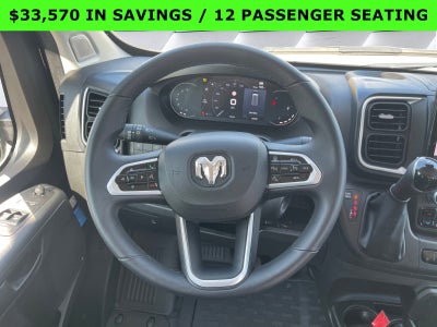 2024 RAM ProMaster Window Van High Roof 12 PASSENGER SEATING