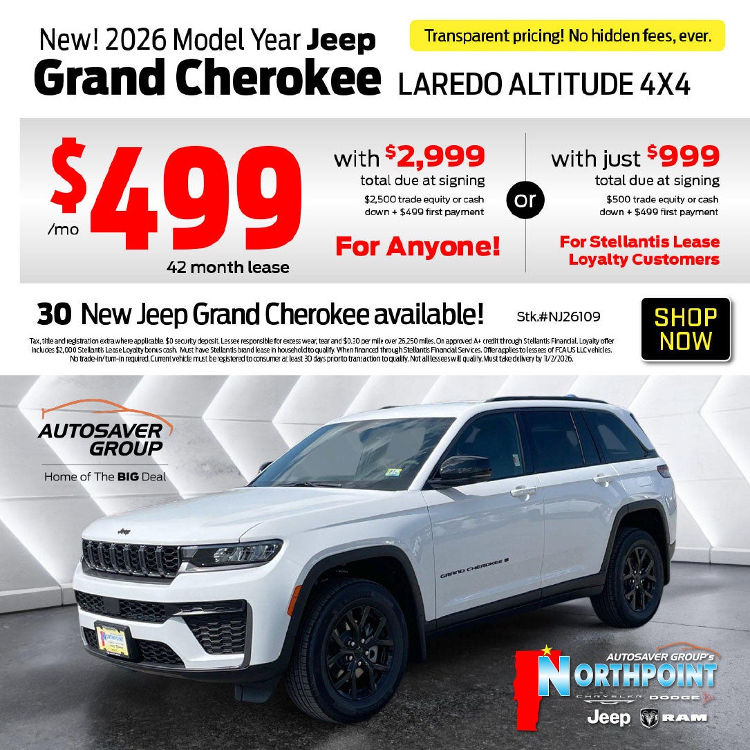 SHOP NEW JEEP NEAR NEWPORT/DERBY, VT