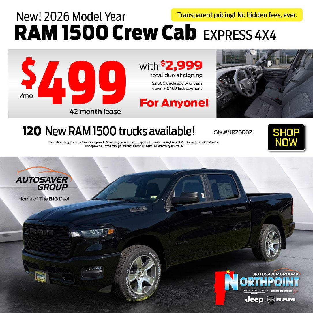 SHOP NEW RAM TRUCKS NEAR NEWPORT/DERBY, VT