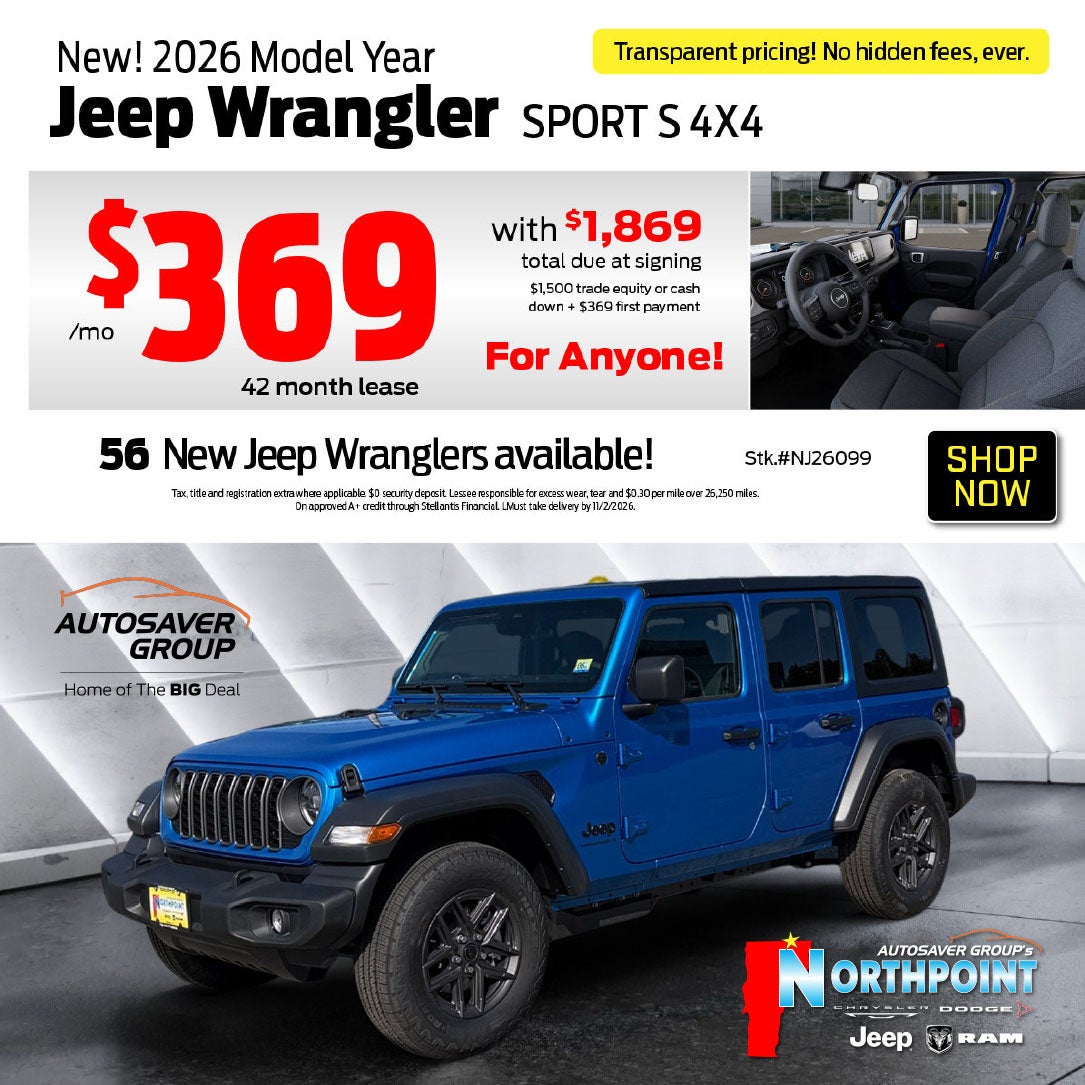 SHOP NEW JEEP NEAR NEWPORT/DERBY, VT
